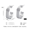 Women's Geometric Exaggerated Hemisphere Round Titanium Steel Polish Earrings