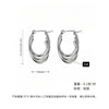 Women's Geometric Exaggerated Hemisphere Round Titanium Steel Polish Earrings