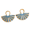 Women's Geometric Fanshaped Goldtone Electroplated Stainless Steel Earrings Elegant Minimalist Modern Ear Jewelry