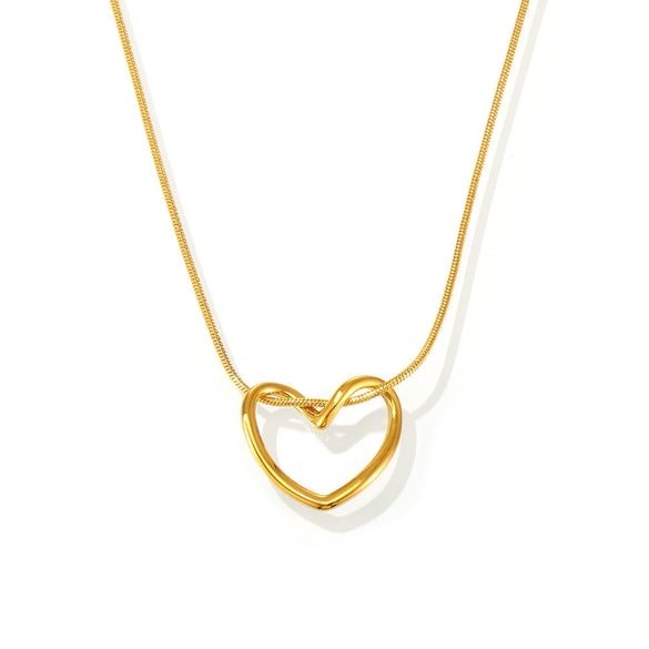 Women's Geometric Fashion 316L Stainless Steel Clavicle Necklace 18K Real Gold Plated