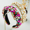 Women's Geometric Flannel Rhinestone Diamond Inlaid Headband
