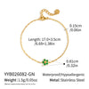 Women's Geometric Flower Bracelet With Zircon Accents Goldplated Stainless Steel Jewelry With Simple Botanical Design