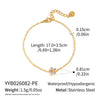 Women's Geometric Flower Bracelet With Zircon Accents Goldplated Stainless Steel Jewelry With Simple Botanical Design