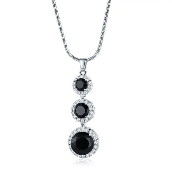 Women's Geometric Gem Pendant Necklace With Snake Bone Chain Natural Style Mixed Gem Inlay Precious Stone Setting