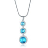Women's Geometric Gem Pendant Necklace With Snake Bone Chain Natural Style Mixed Gem Inlay Precious Stone Setting