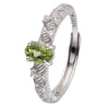 Women's Geometric Gem Set S925 Sterling Silver Ring