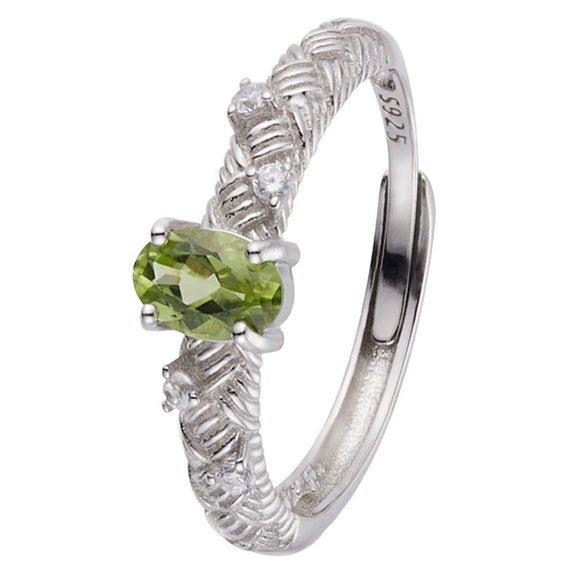 Women's Geometric Gem Set S925 Sterling Silver Ring