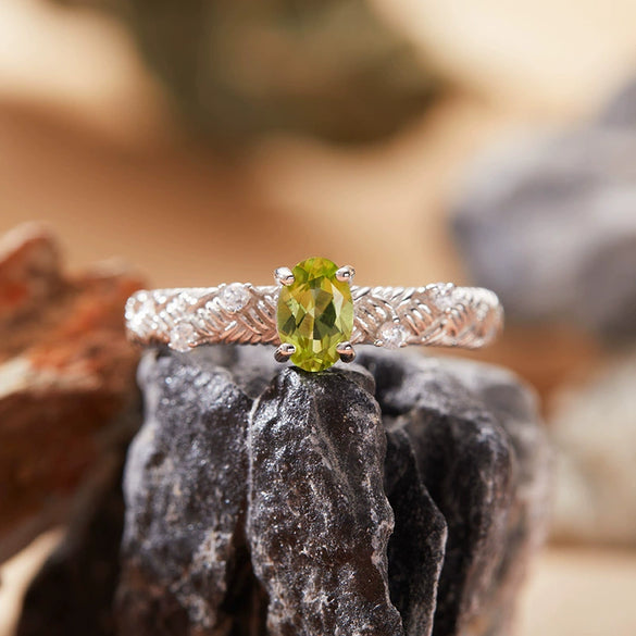 Women's Geometric Gem Set S925 Sterling Silver Ring