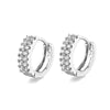 Women's Geometric Gold Plated Copper Earrings With Aaa Zircon Inlay Natural Style Electroplated Jewelry