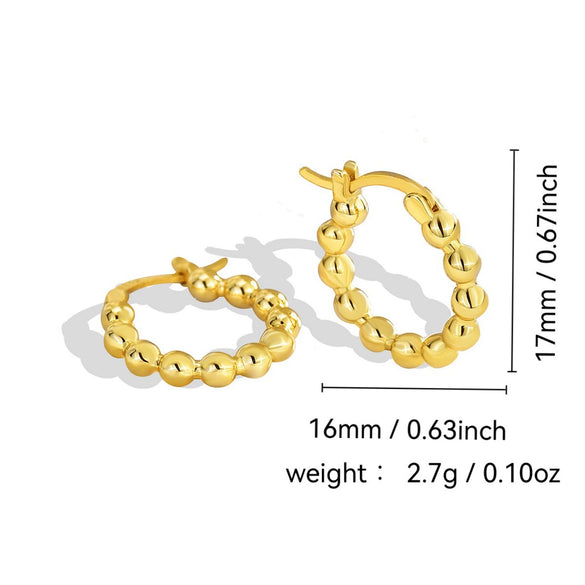 Women's Geometric Gold Plated Earrings With Electroplating Design