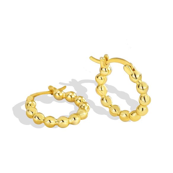 Women's Geometric Gold Plated Earrings With Electroplating Design