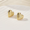 Women's Geometric Gold Tone Electroplated Metal Statement Earrings With Stainless Steel Ear Posts Light Luxury Fashion Jewelry