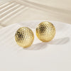 Women's Geometric Gold Tone Electroplated Metal Statement Earrings With Stainless Steel Ear Posts Light Luxury Fashion Jewelry
