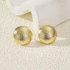 Women's Geometric Gold Tone Electroplated Metal Statement Earrings With Stainless Steel Ear Posts Light Luxury Fashion Jewelry