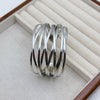 Women's Geometric Goldtone Plated Alloy Open Bangle Bracelet Wide Statement Jewelry Accessory