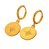 Women's Geometric Heart Oval Pendant Earrings Electroplated Jewelry Fashion Simple Versatile