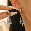 Women's Geometric Heart Oval Pendant Earrings Electroplated Jewelry Fashion Simple Versatile