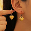 Women's Geometric Heart Oval Pendant Earrings Electroplated Jewelry Fashion Simple Versatile