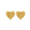 Women's Geometric Heart Pattern Stainless Steel Stud Earrings With 18K Vacuum Plated Finish
