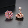Women's Geometric Hexagonal Ladder Stud Earrings Electroplated Copper Minimalist Fashion Jewelry For Wholesale