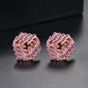 Women's Geometric Hexagonal Ladder Stud Earrings Electroplated Copper Minimalist Fashion Jewelry For Wholesale