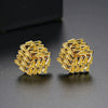 Women's Geometric Hexagonal Ladder Stud Earrings Electroplated Copper Minimalist Fashion Jewelry For Wholesale