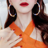 Women's Geometric Highend Copper Earrings With Zirconia Microinlaid
