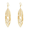 Women's Geometric Hollow Circle Metal Earrings Creative Exaggerated Statement Earrings With Natural Style