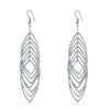 Women's Geometric Hollow Circle Metal Earrings Creative Exaggerated Statement Earrings With Natural Style