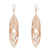 Women's Geometric Hollow Circle Metal Earrings Creative Exaggerated Statement Earrings With Natural Style