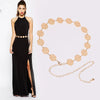 Women's Geometric Hollow Circle Metal Waist Chain Belt With Alloy Buckle And Hook Fastening Decorative Fashion Accessory