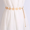 Women's Geometric Hollow Circle Metal Waist Chain Belt With Alloy Buckle And Hook Fastening Decorative Fashion Accessory