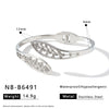 Women's Geometric Hollow Stainless Steel Bracelet With Rhinestone Accents And 18K Gold Vacuum Plated Simple Fashion Style