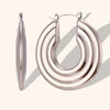 Women's Geometric Hollow Statement Earrings In Stainless Steel Exaggerated Versatile Fashion Jewelry