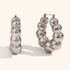 Women's Geometric Hollow Statement Earrings In Stainless Steel Exaggerated Versatile Fashion Jewelry