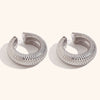 Women's Geometric Hollow Statement Earrings In Stainless Steel Exaggerated Versatile Fashion Jewelry