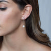 Women's Geometric Imitation Pearl Earrings Copper Jewelry Ladylike Elegant Style
