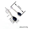 Women's Geometric Inlay Zircon Copper Earrings Light Luxury Style
