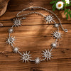 Women's Geometric Iron Sunflower Waist Chain With Hollow Spiral Design And Lobster Clasp