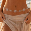 Women's Geometric Iron Sunflower Waist Chain With Hollow Spiral Design And Lobster Clasp