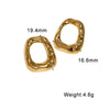 Women's Geometric Irregular Hollow Earrings Stainless Steel Goldplated Minimalist Modern Jewelry