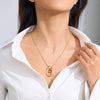 Women's Geometric Knot Pendant Necklace Simple Versatile Copper Clavicle Chain With Electroplated Gold Finish Jewelry