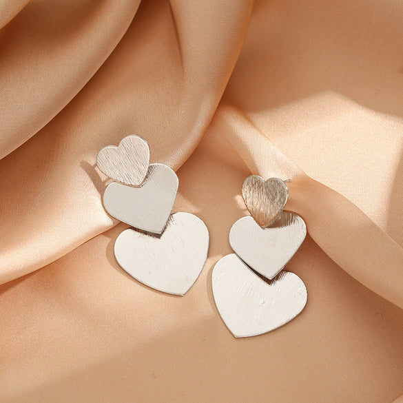 Women's Geometric Leaf Long Drop Earrings Retro Gold Plated Metal Design With Stainless Steel Posts Chic Statement Jewelry Wholesale