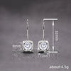 Women's Geometric Light Luxury Shiny Zircon Earrings Copper Jewelry