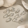 Women's Geometric Line Silver Steel Ring With Electroplating Popular Rock Hiphop Jewelry