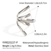 Women's Geometric Line Silver Steel Ring With Electroplating Popular Rock Hiphop Jewelry