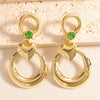 Women's Geometric Love Circle Hoop Earrings With Stainless Steel Posts Electroplated Alloy Fashion Jewelry Wholesale