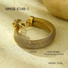 Women's Geometric Mesh Stainless Steel And 18K Titanium Steel Electroplated Bracelet With Personality Exaggerated Highend Sense And Not Fading Hollow Design