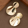 Women's Geometric Metal Earrings With Real Goldplated Finish Minimalist Light Luxury Fashion Jewelry