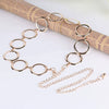 Women's Geometric Metal Ring Waist Chain Belt With Electroplated Finish And Hook Fastening Street Style Skirt Accessory